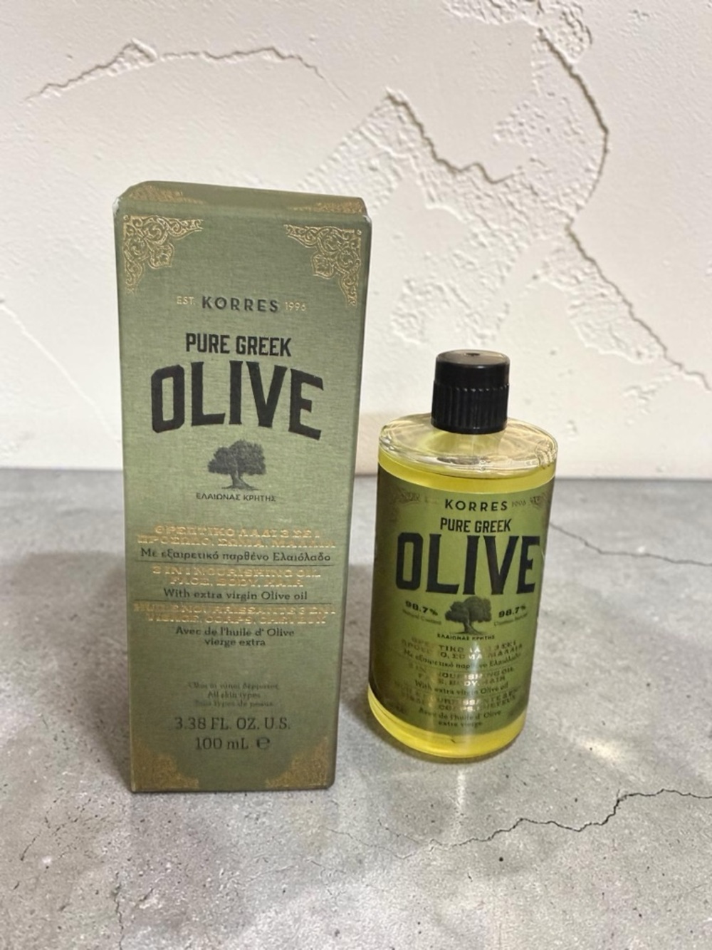 New in Box Korres Olive 3 in 1 Nourishing Oil - 3.38 fl oz